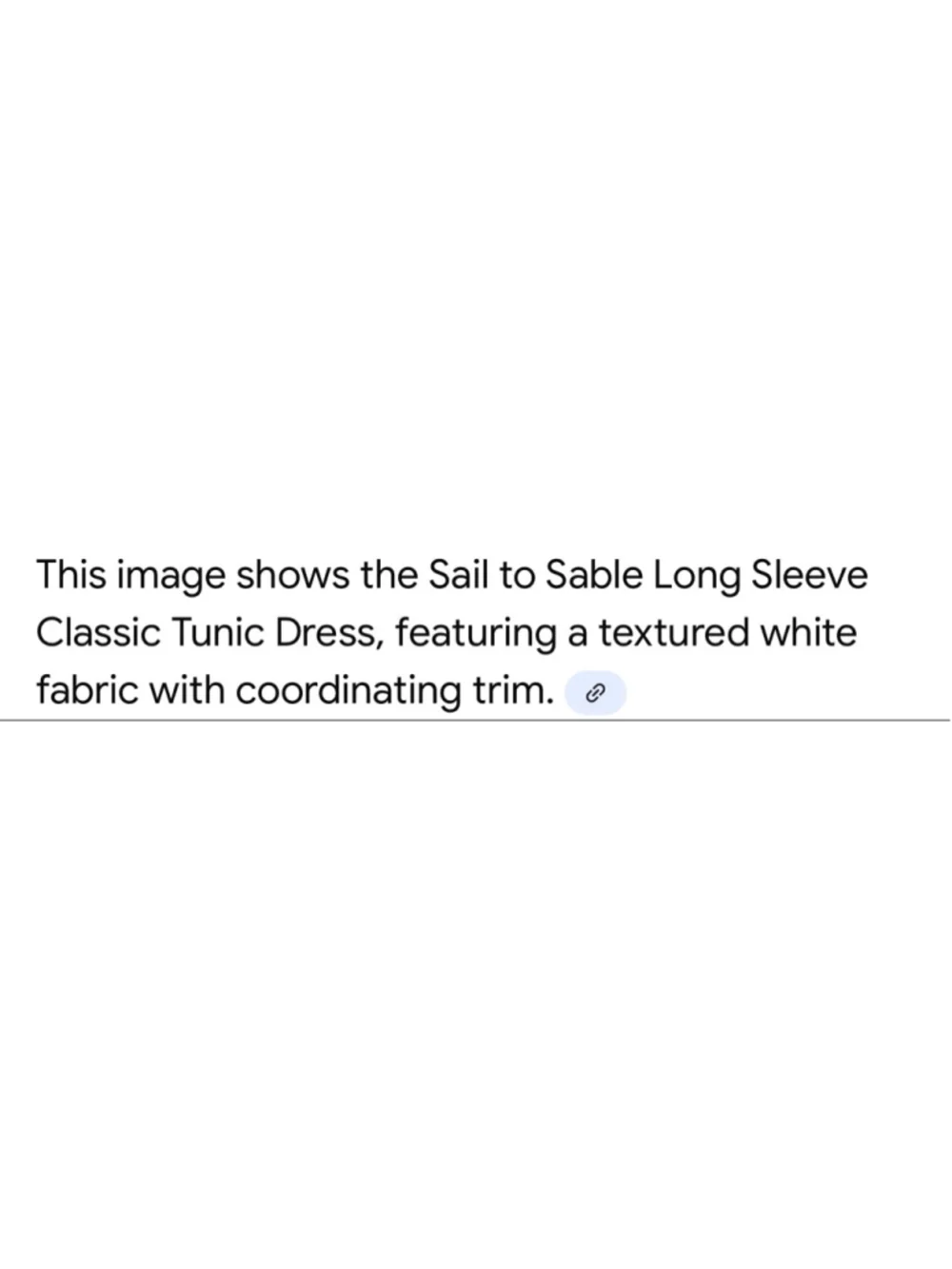 NWT Sail to Sable Off White Long Sleeve Tunic Dress M